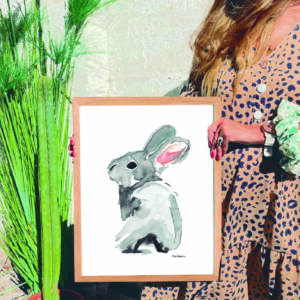 Cuadro Conejo  (acuarela)