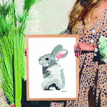 Cuadro Conejo  (acuarela)